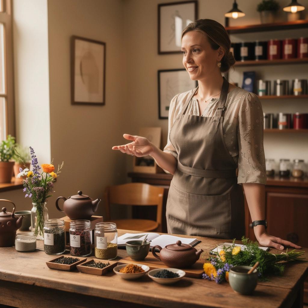 Un assortimento di diversi tipi di tè in eleganti scatole di legno.