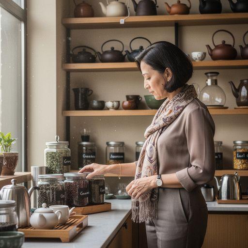 Una persona che si rilassa su un divano sorseggiando una tazza di tè.